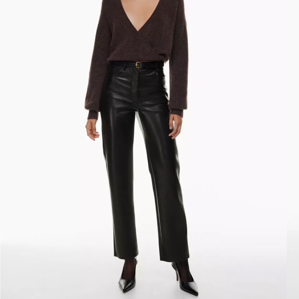 Aritzia Wilfred Melina High Waist Vegan Leather Pants